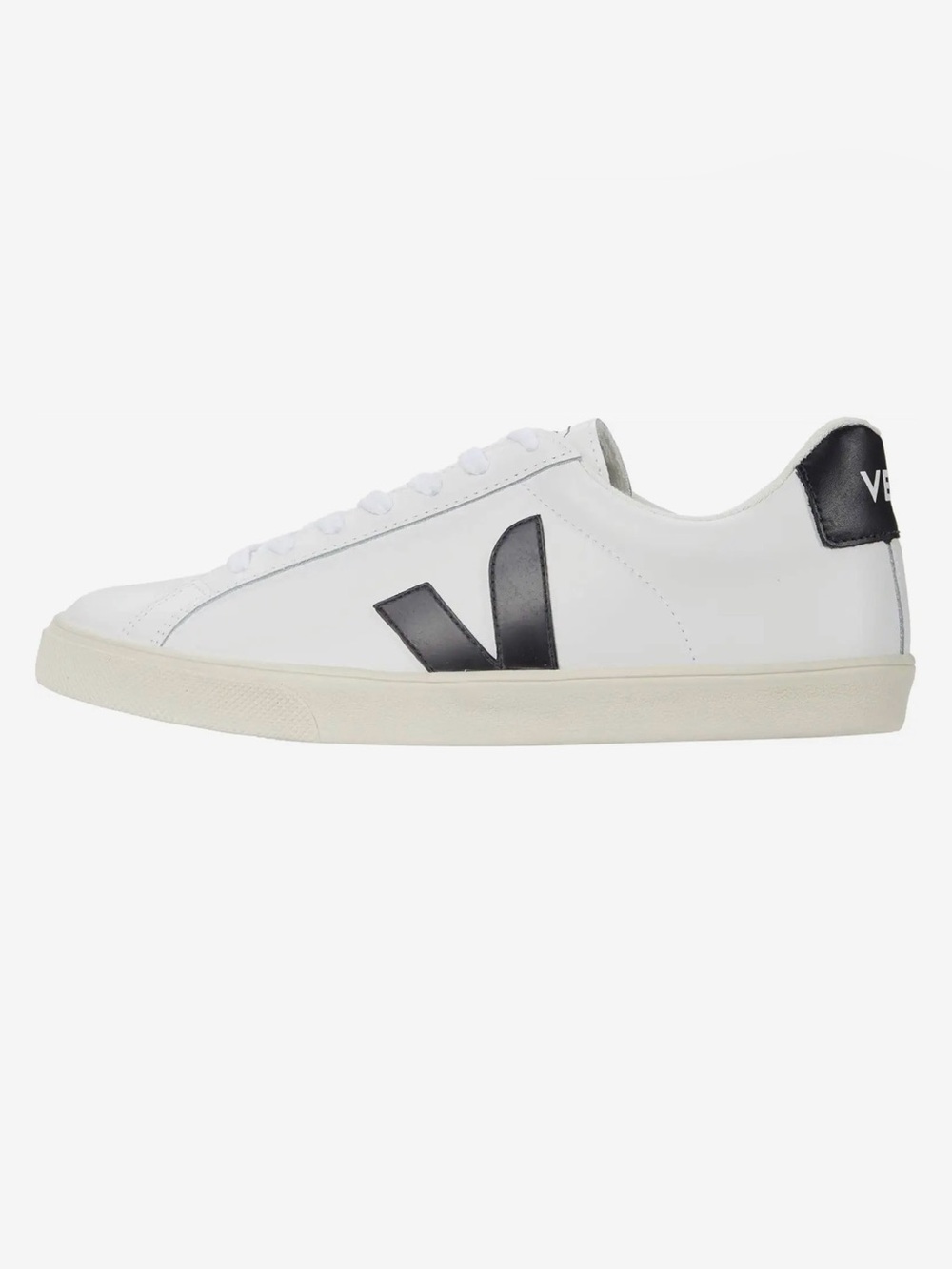 Veja Campo Women’s White Sneakers with Black V Logo - Picture 3 of 5